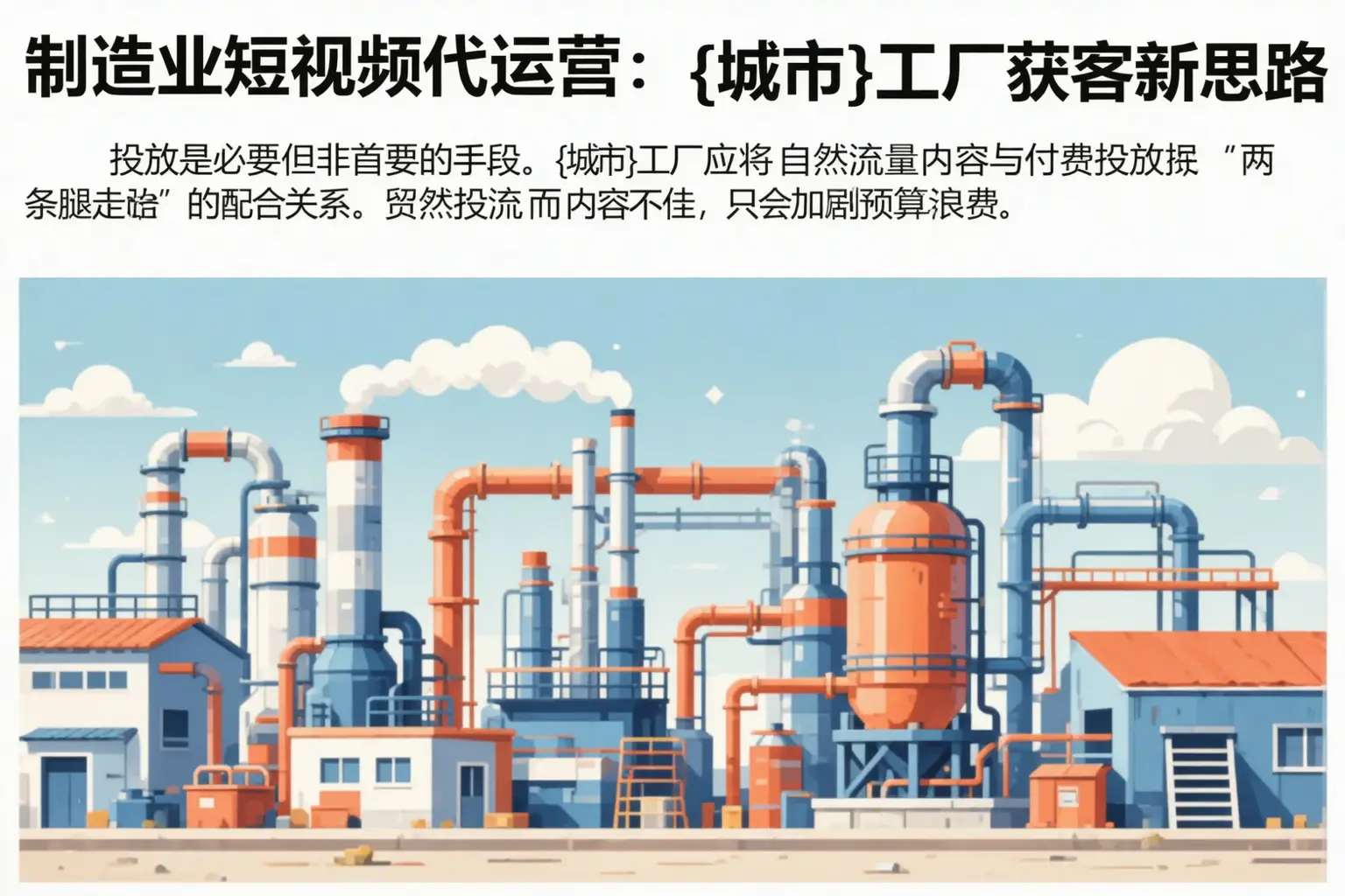 制造业短视频代运营：城固工厂获客新思路